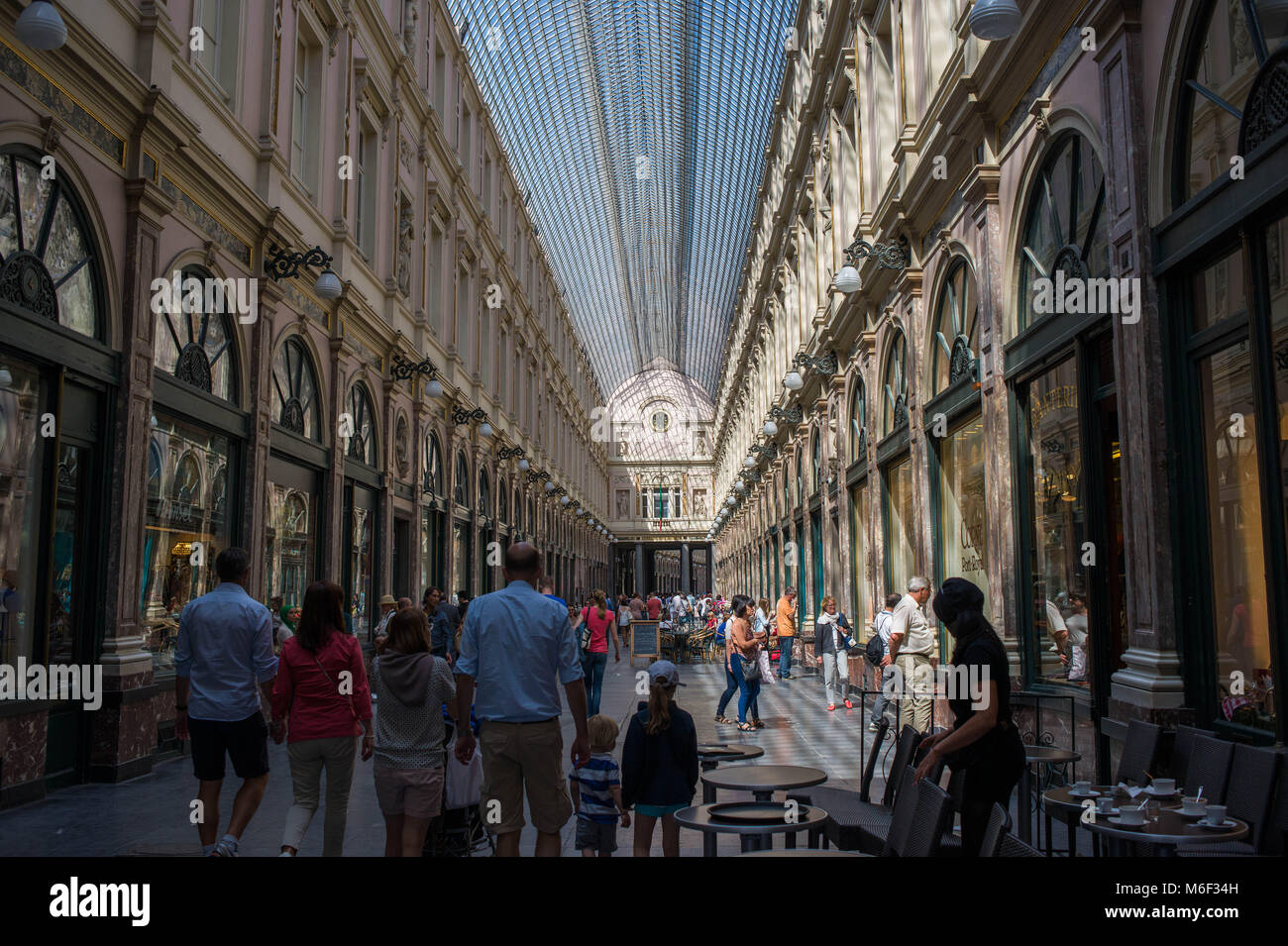 Bruxelles, Galeries Royales Hubert st. Il Belgio. Foto Stock