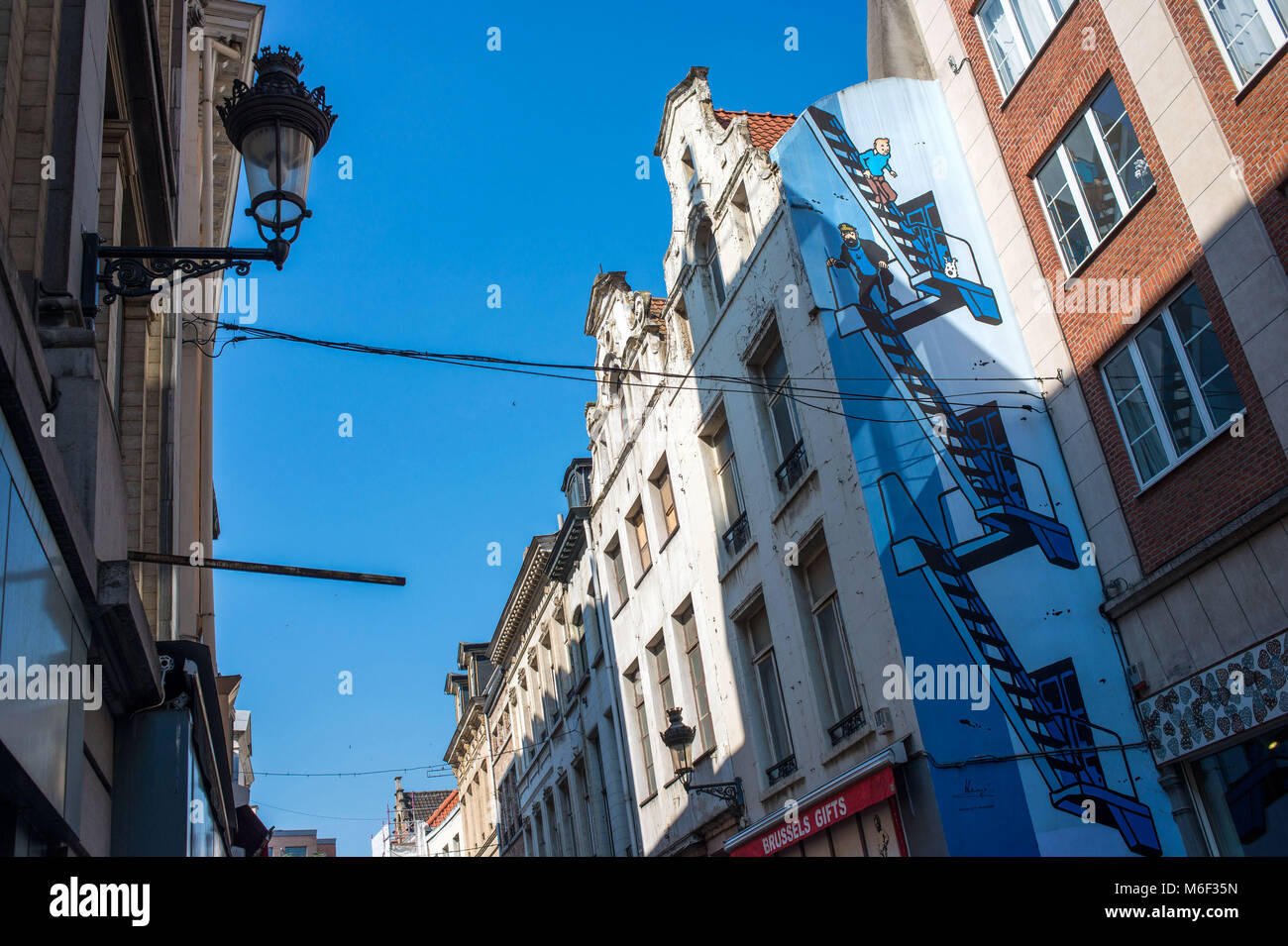Bruxelles, murales. Il Belgio. Foto Stock