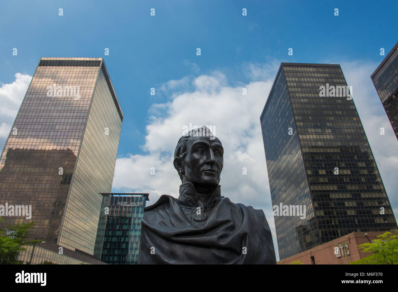 Bruxelles, Simon Bolívar Statua. Il Belgio. Foto Stock
