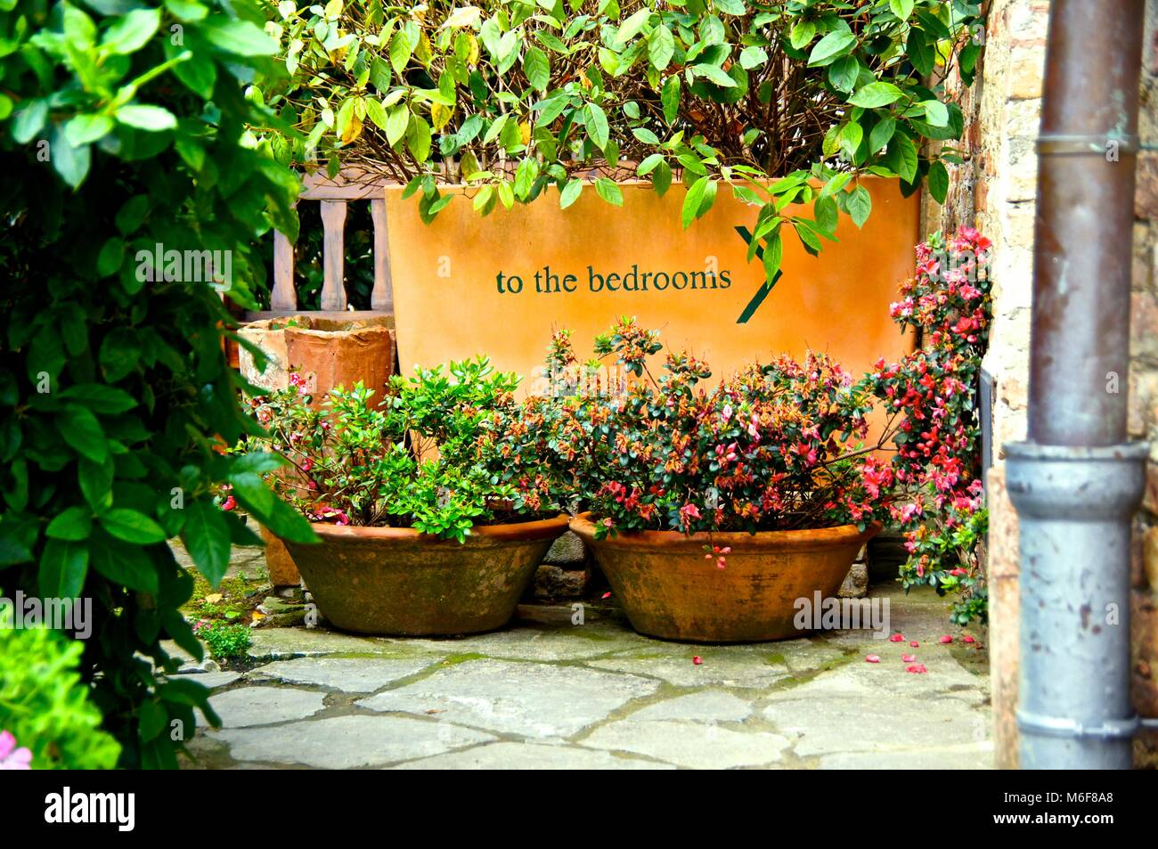 Ingresso alle camere in bed and breakfast in Siena, Italia Foto Stock