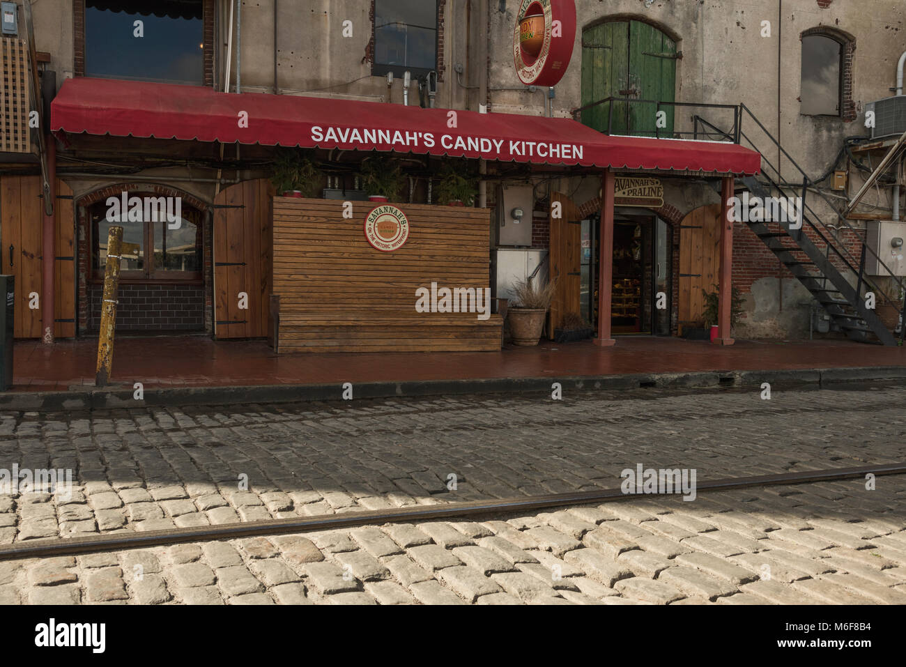Savannah Cucina Candy come si vede sul River Street Sanvannah in Georgia negli Stati Uniti Foto Stock