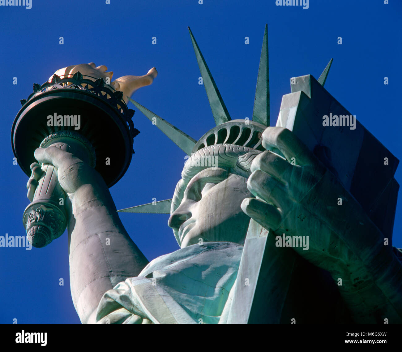 Statua della Libertà, Liberty Island, New York, Stati Uniti d'America Foto Stock