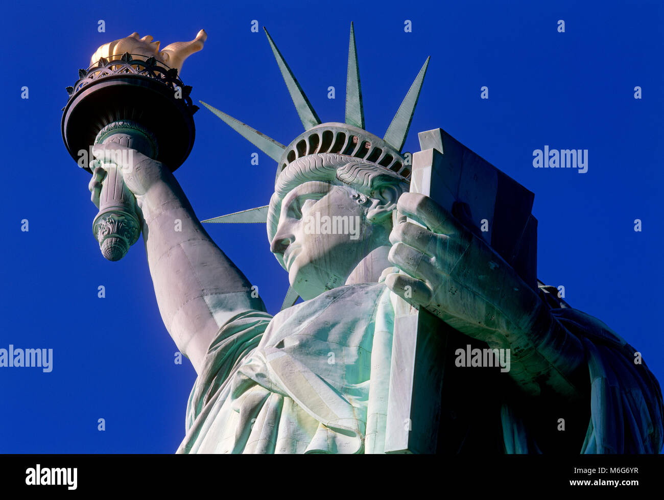 Statua della Libertà, Liberty Island, New York, Stati Uniti d'America Foto Stock