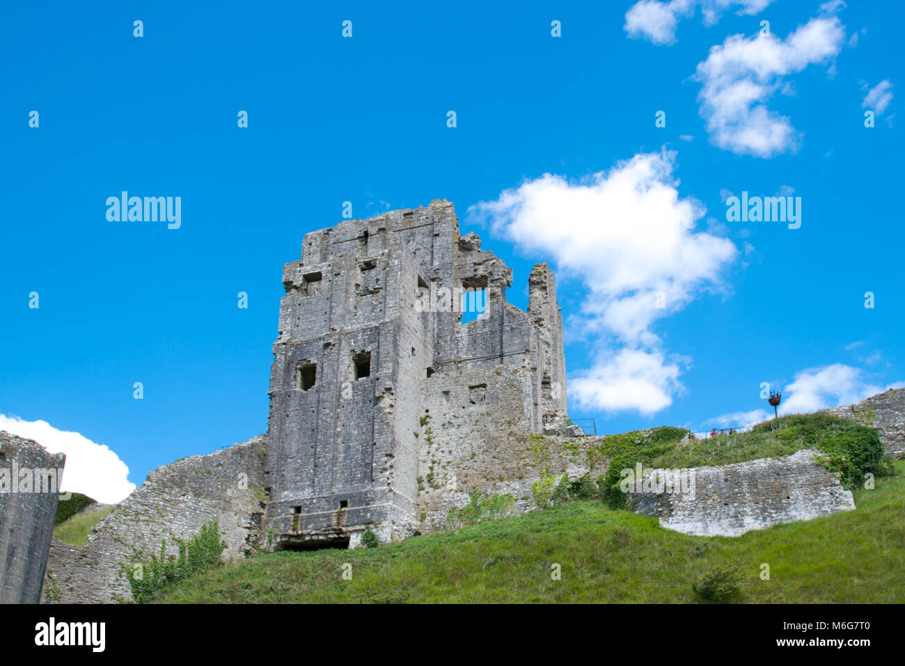 Corfe Castle, Purbeck Hills, Dorest, Inghilterra Foto Stock