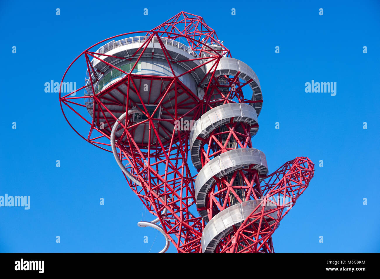 Scultura ArcelorMittal Orbit nel Queen Elizabeth Olympic Park di Londra Inghilterra Regno Unito Foto Stock
