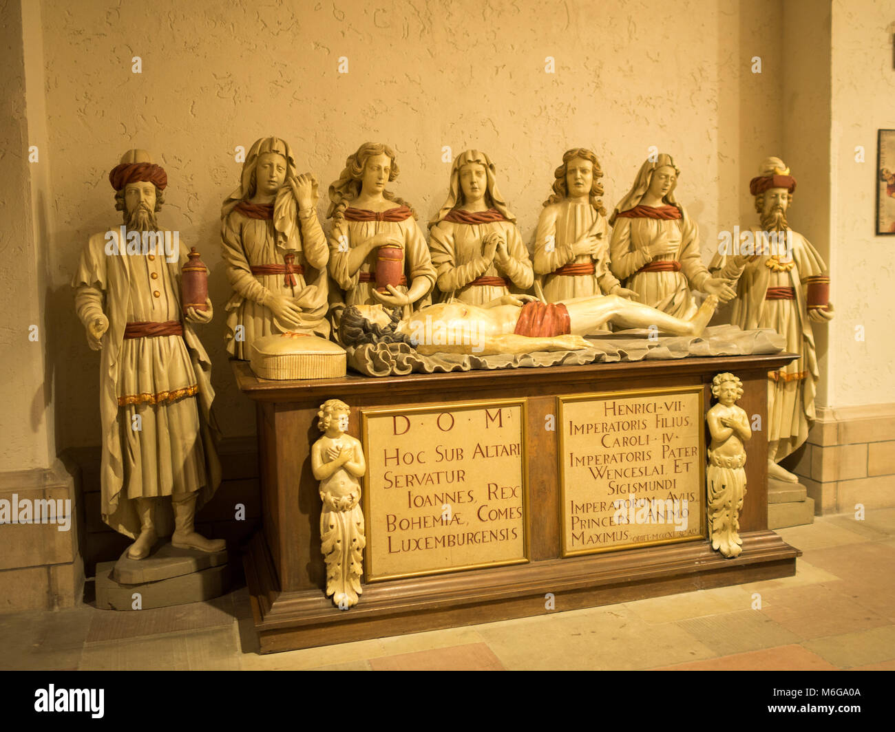 Tomba di Giovanni I., Conte di Lussemburgo Foto Stock