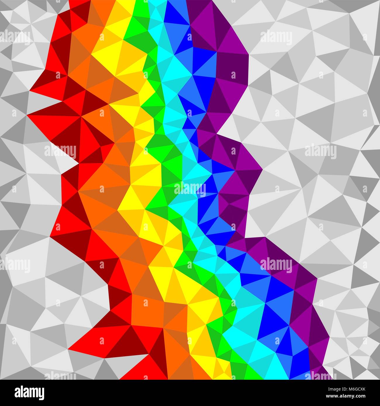 Rainbow sfondo poligonale Illustrazione Vettoriale