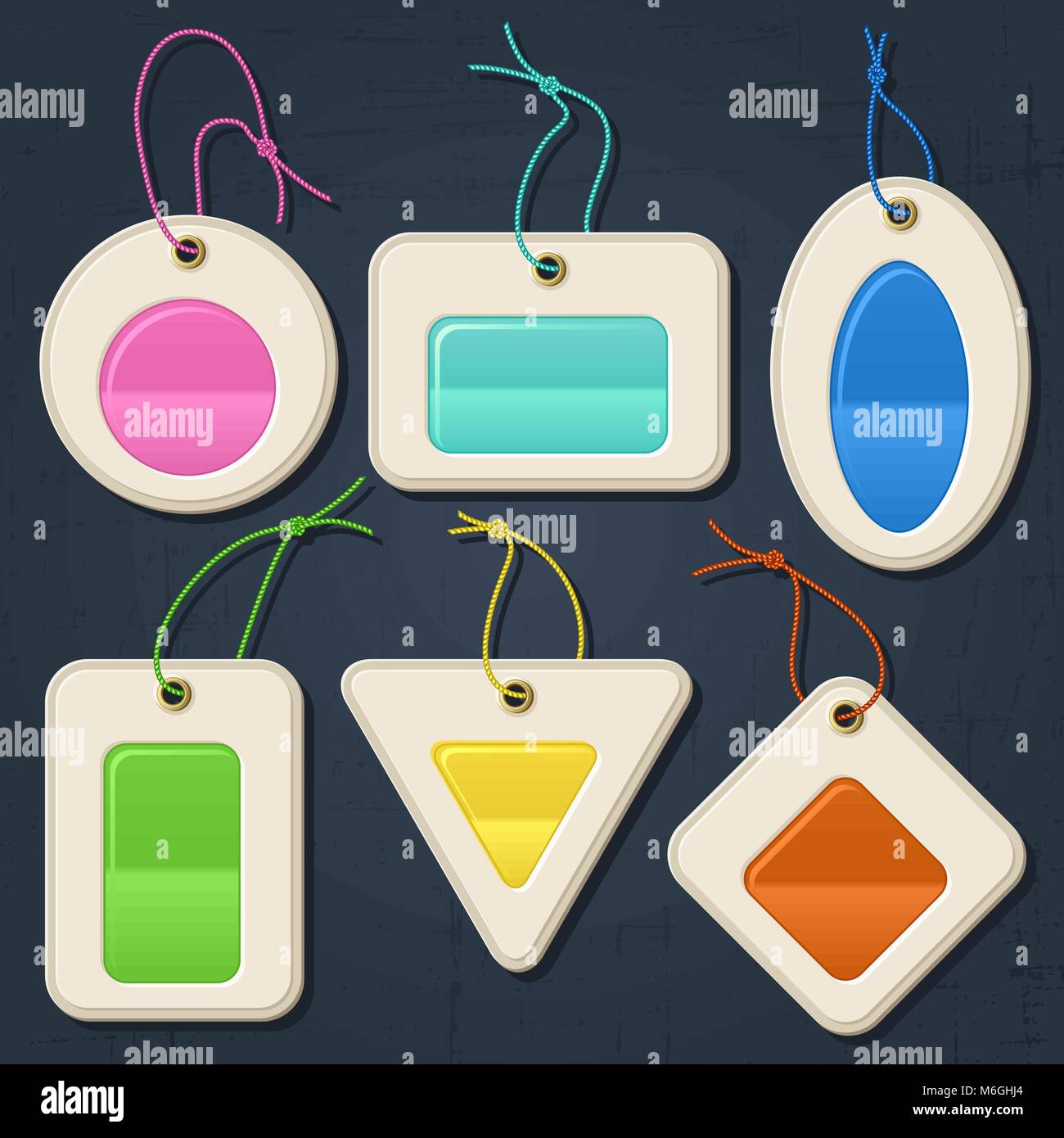 Set di bolle di colore, adesivi, etichette tags Illustrazione Vettoriale