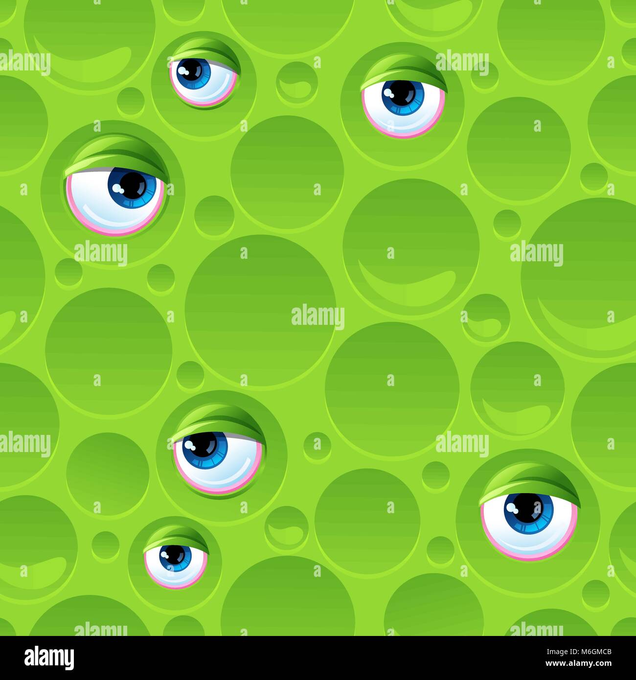 Abstract seamless pattern con bolle e gli occhi Illustrazione Vettoriale