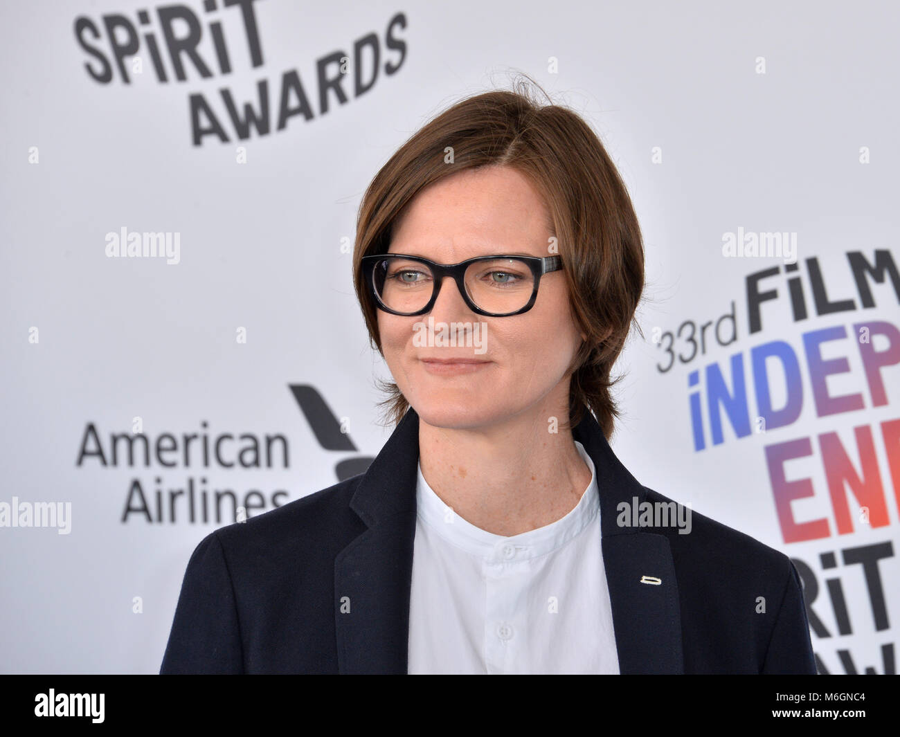 SANTA MONICA, CA. 03 marzo 2018: Ingrid Jungermann al 2018 Film Independent Spirit Awards sulla spiaggia di Santa Monica Immagine: Sarah Stewart Credito: Sarah Stewart/Alamy Live News Foto Stock