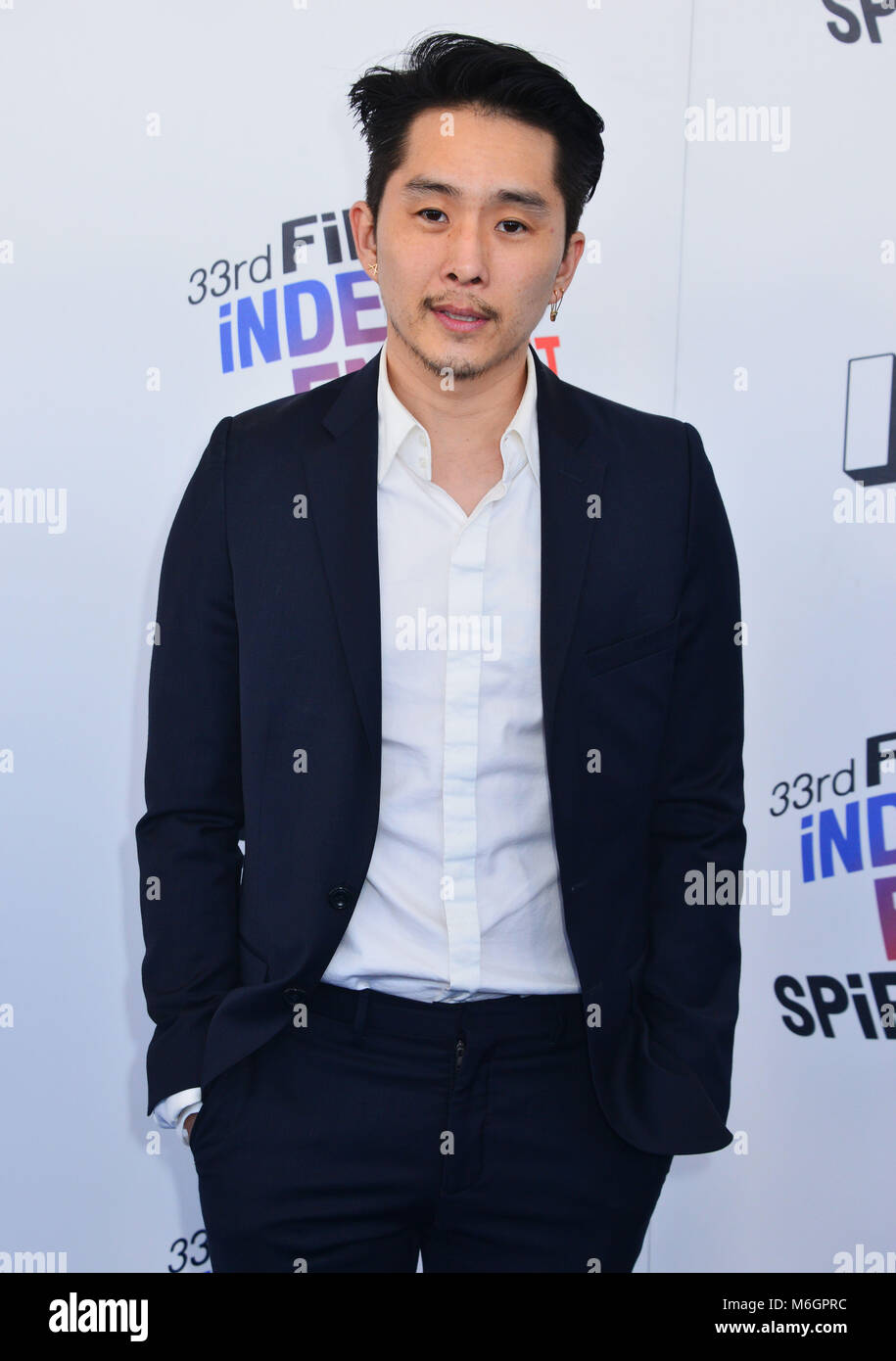 Justin Chon assiste il 2018 Film Independent Spirit Awards il 3 marzo 2018 in Santa Monica, California Credit: Tsuni / USA/Alamy Live News Foto Stock