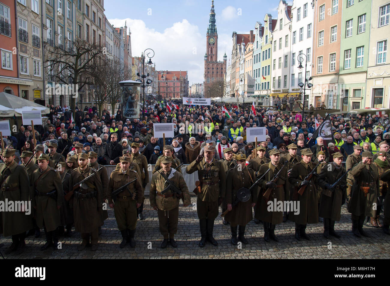 IV Defilade nazionale della memoria dei soldati maledetto in Gdansk, Polonia. 4 marzo 2018 © Wojciech Strozyk / Alamy Live News Foto Stock