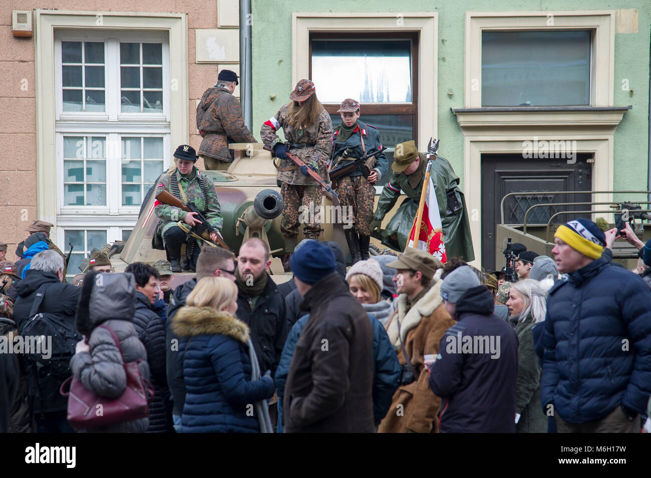 IV Defilade nazionale della memoria dei soldati maledetto in Gdansk, Polonia. 4 marzo 2018 © Wojciech Strozyk / Alamy Live News Foto Stock