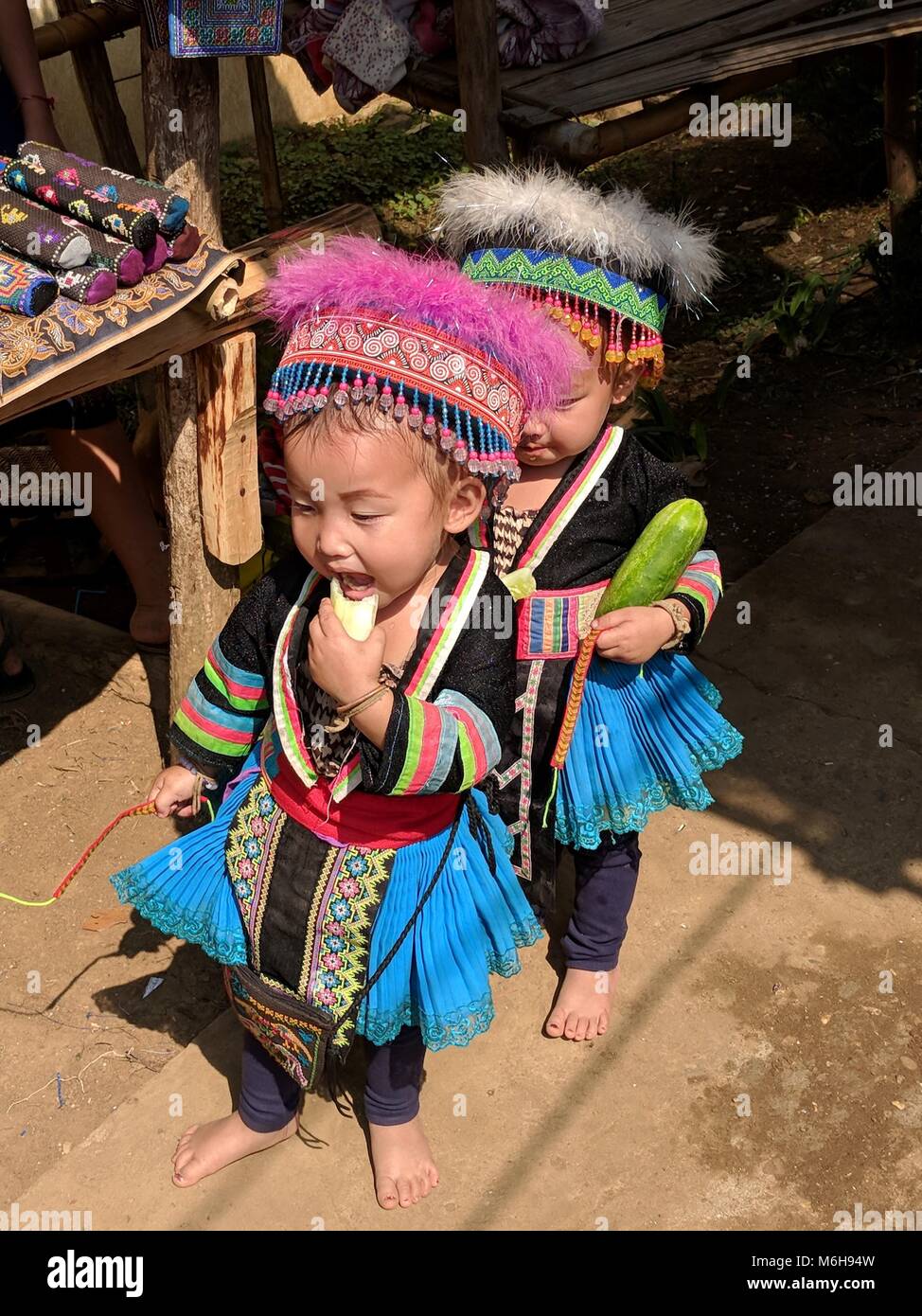 La vita di tutti i giorni le scene in Laos Foto Stock