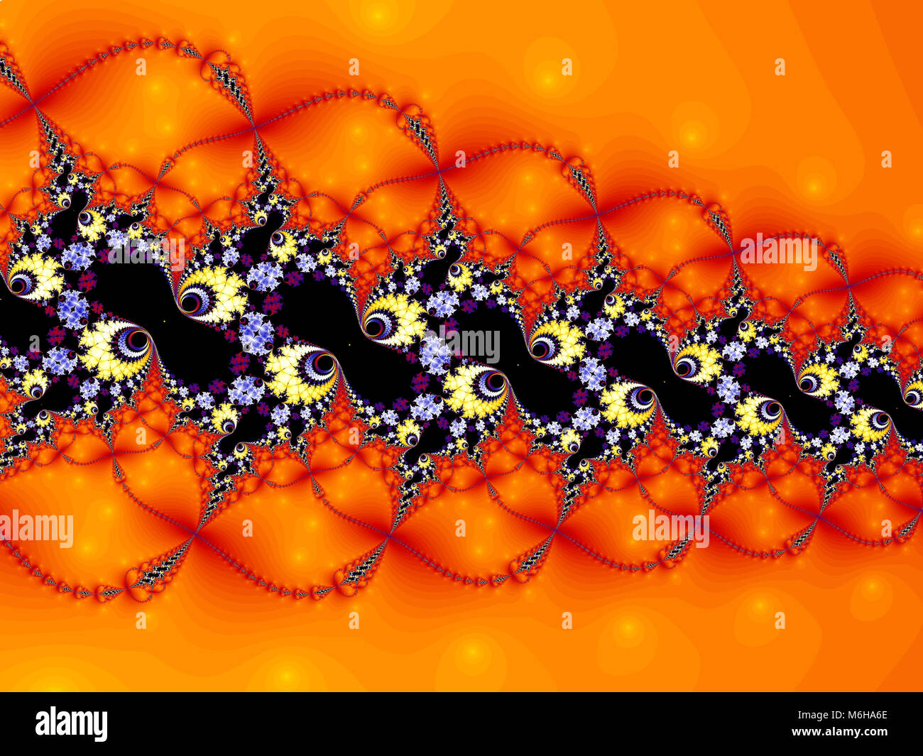 Abstract fractal pattern. Un affascinante ornamento surrealista. Illustrazione Foto Stock