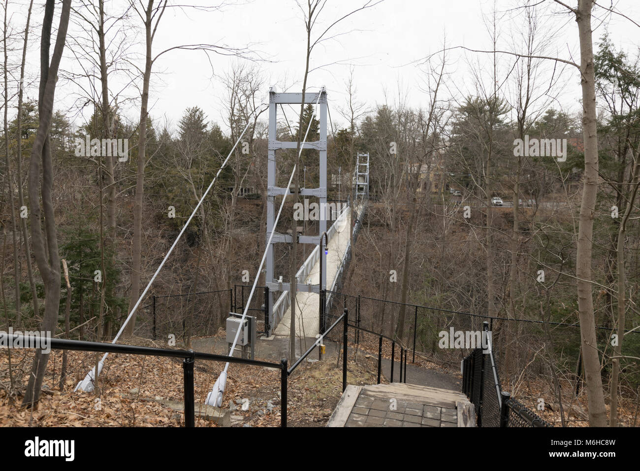 Thurston Avenue bridge dal campus principale verso nord Campus, Cornell University di Ithaca NY Foto Stock