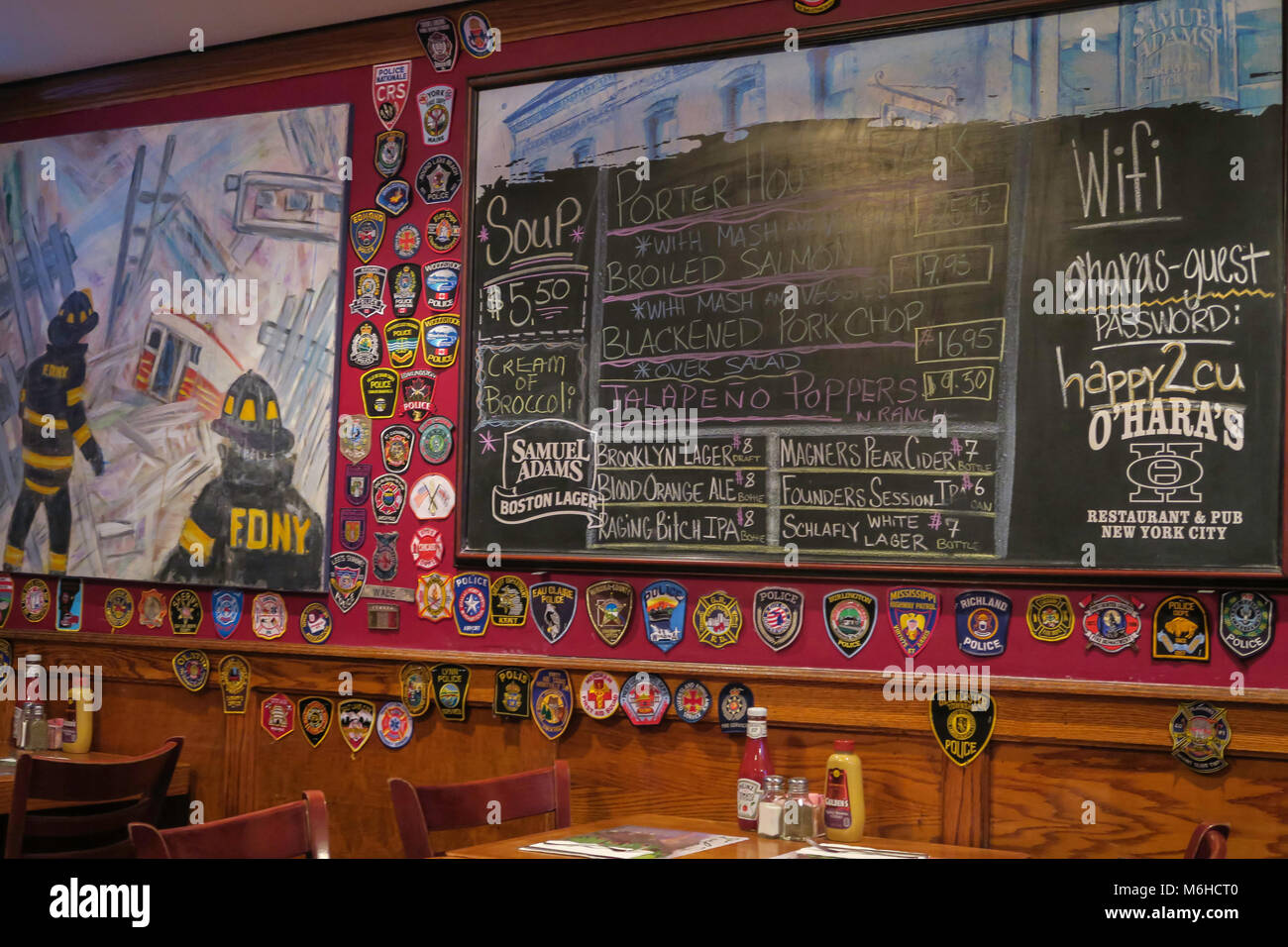 O'Hara il Ristorante e Pub è un popolare Public House di Lower Manhattan, New York, Stati Uniti d'America Foto Stock