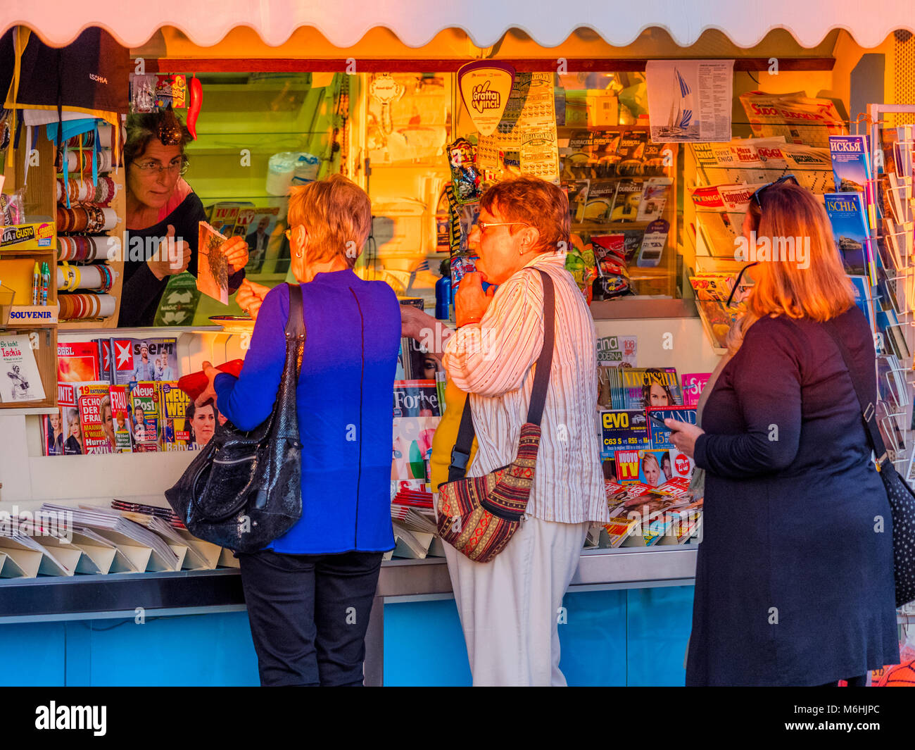 Supporto notizie sull isola di Ischia, Italia Foto Stock