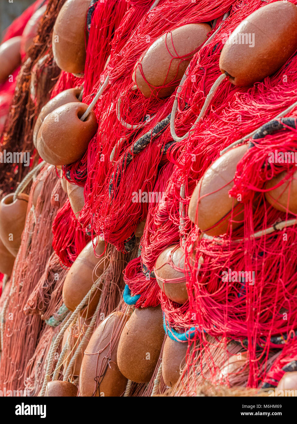 Le reti da pesca sull isola di Procida, Italia Foto Stock