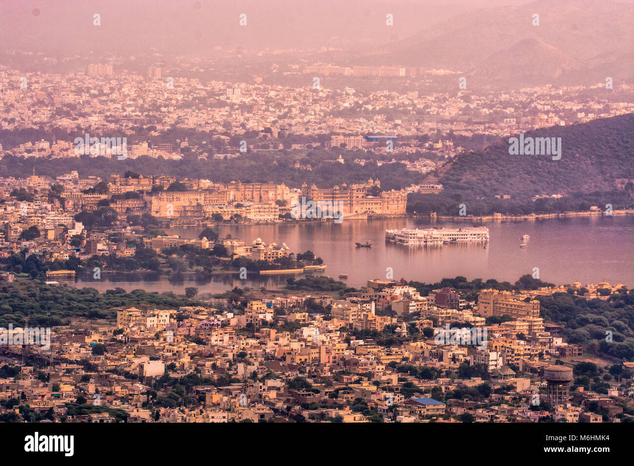 Ghats di Udaipur Foto Stock