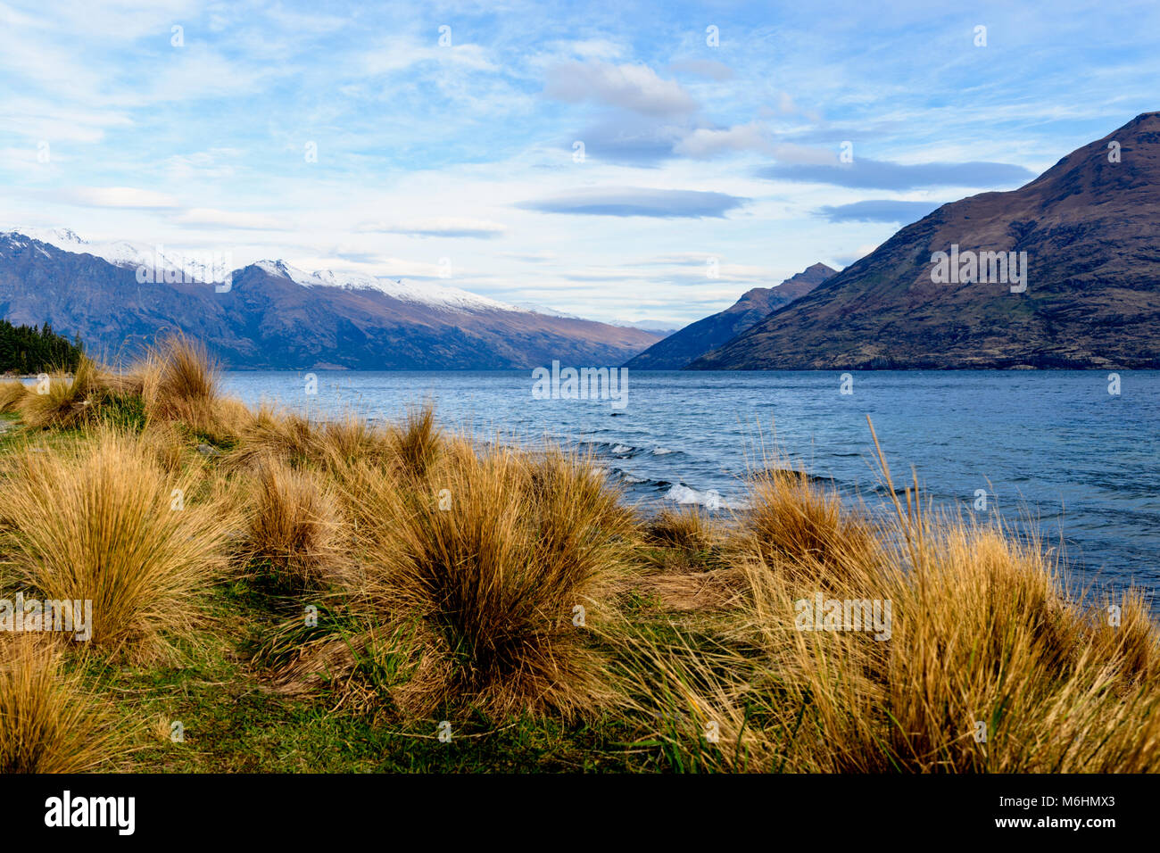 Il lago di Wakatipu view Foto Stock