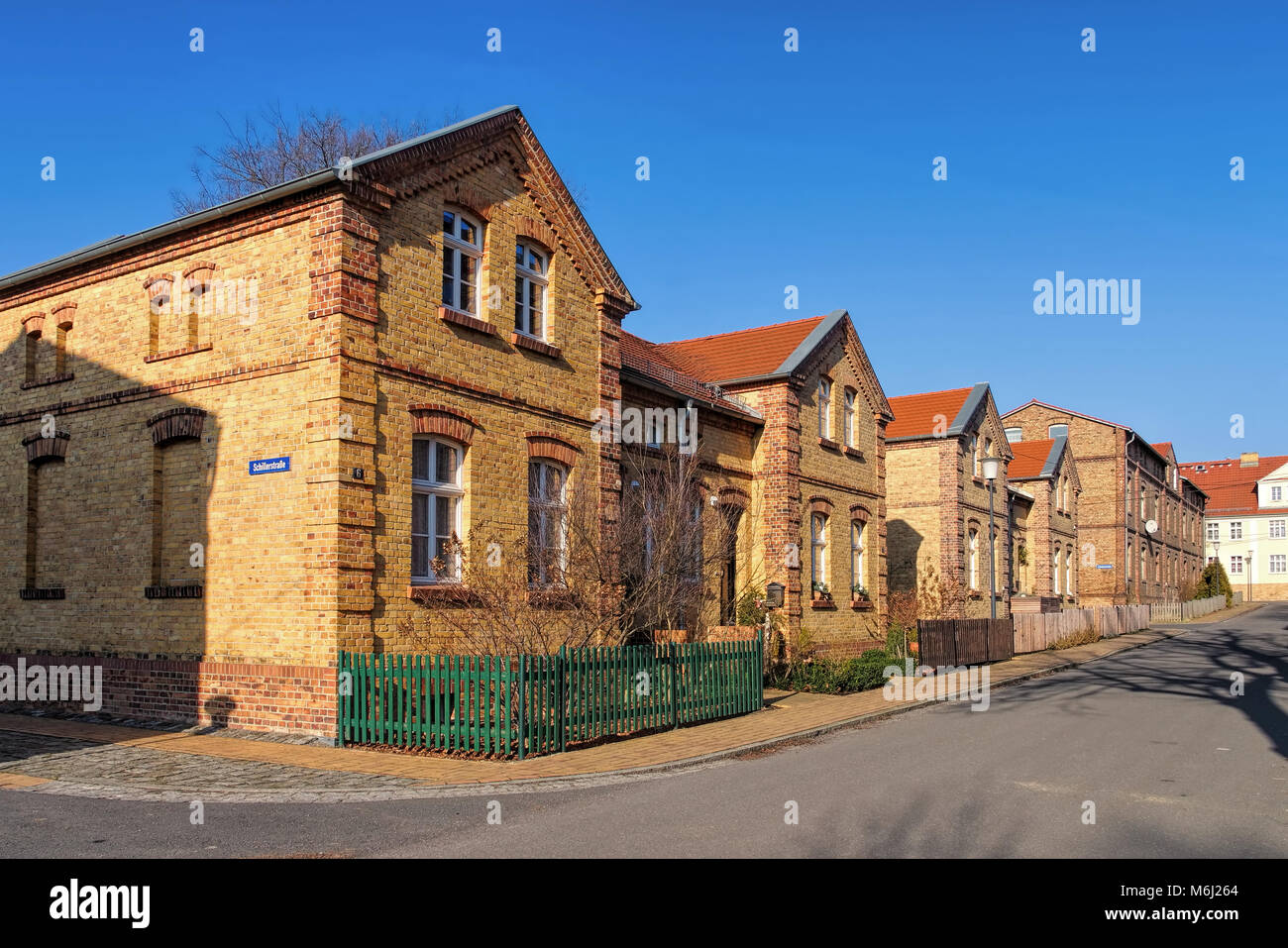 Il villaggio Annahuette in Lusatian Lake District, Brandenburg Foto Stock