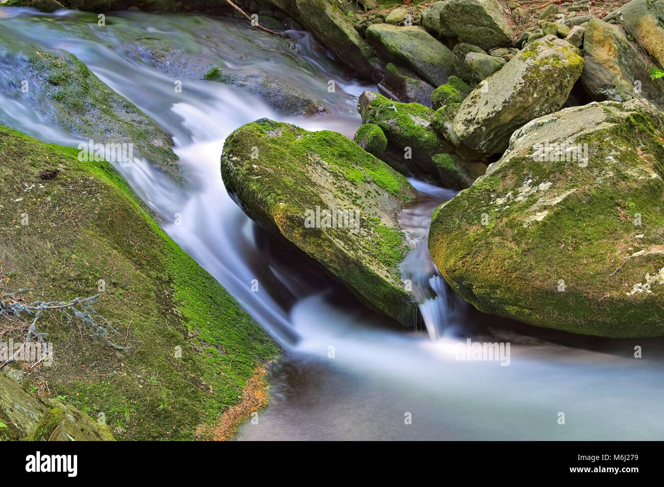 Creek in Monti dei Giganti in Boemia Foto Stock
