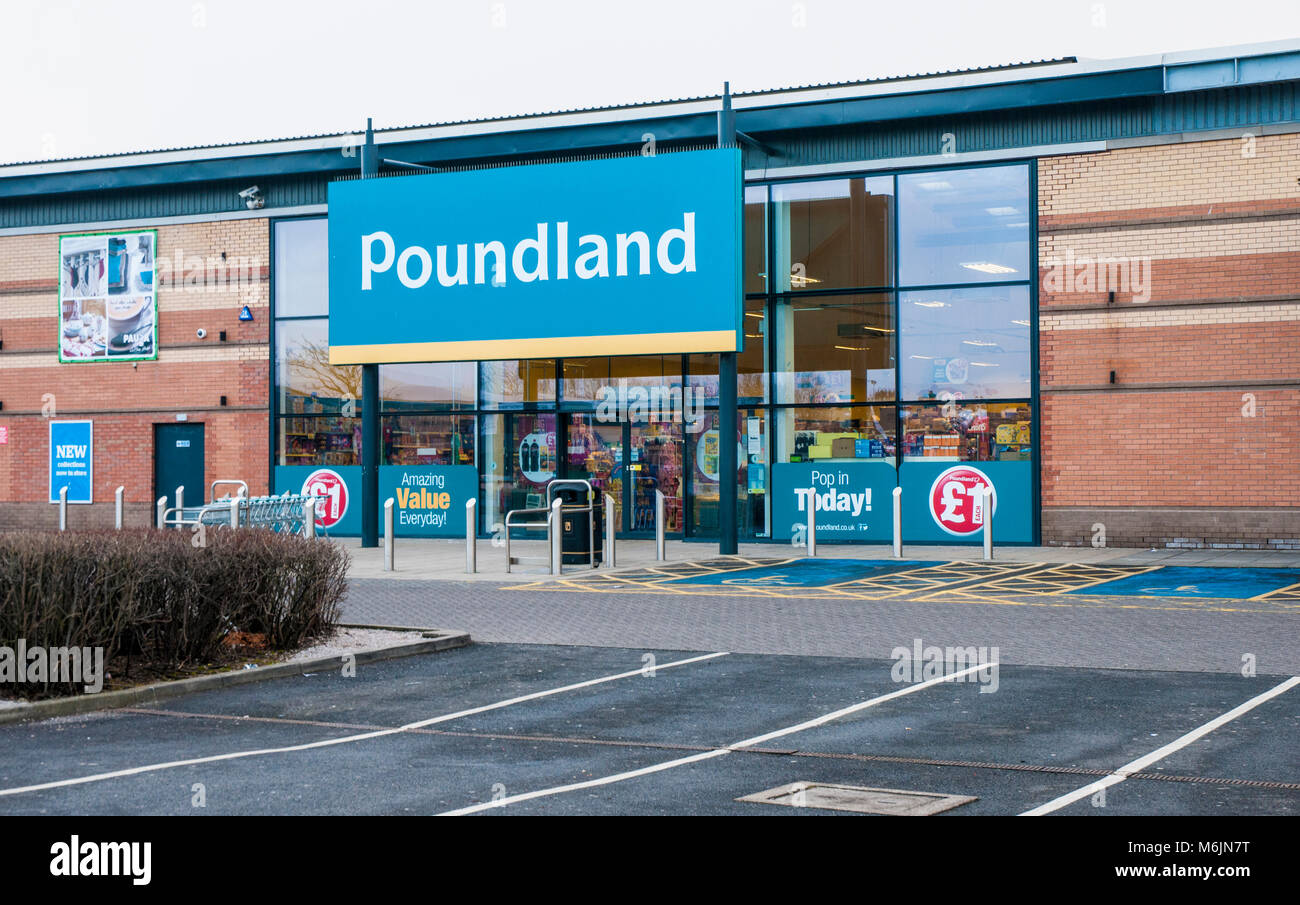 Negozio Poundland Blackpool Lancashire Inghilterra Foto Stock