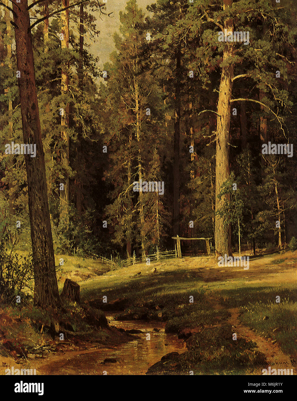 Bordo di una foresta, Shishkin Ivan, 1884. Foto Stock