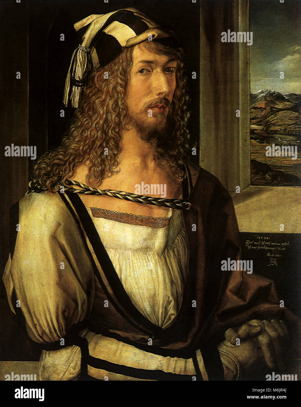 Autoritratto di Durer, Durer, Albrecht, 1498. Foto Stock