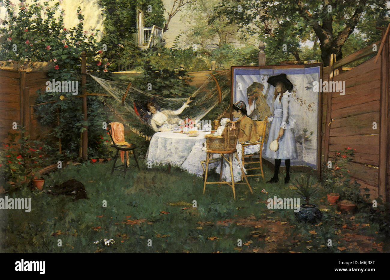 L'Open-Air colazione, Chase, William Merrit, 1888. Foto Stock