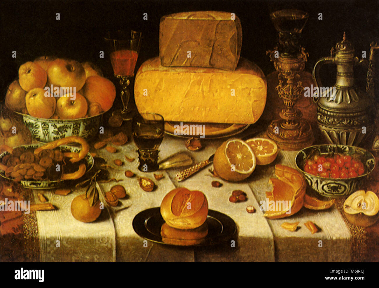 Tavola apparecchiata, Gillis, Nicolaes, 1611. Foto Stock