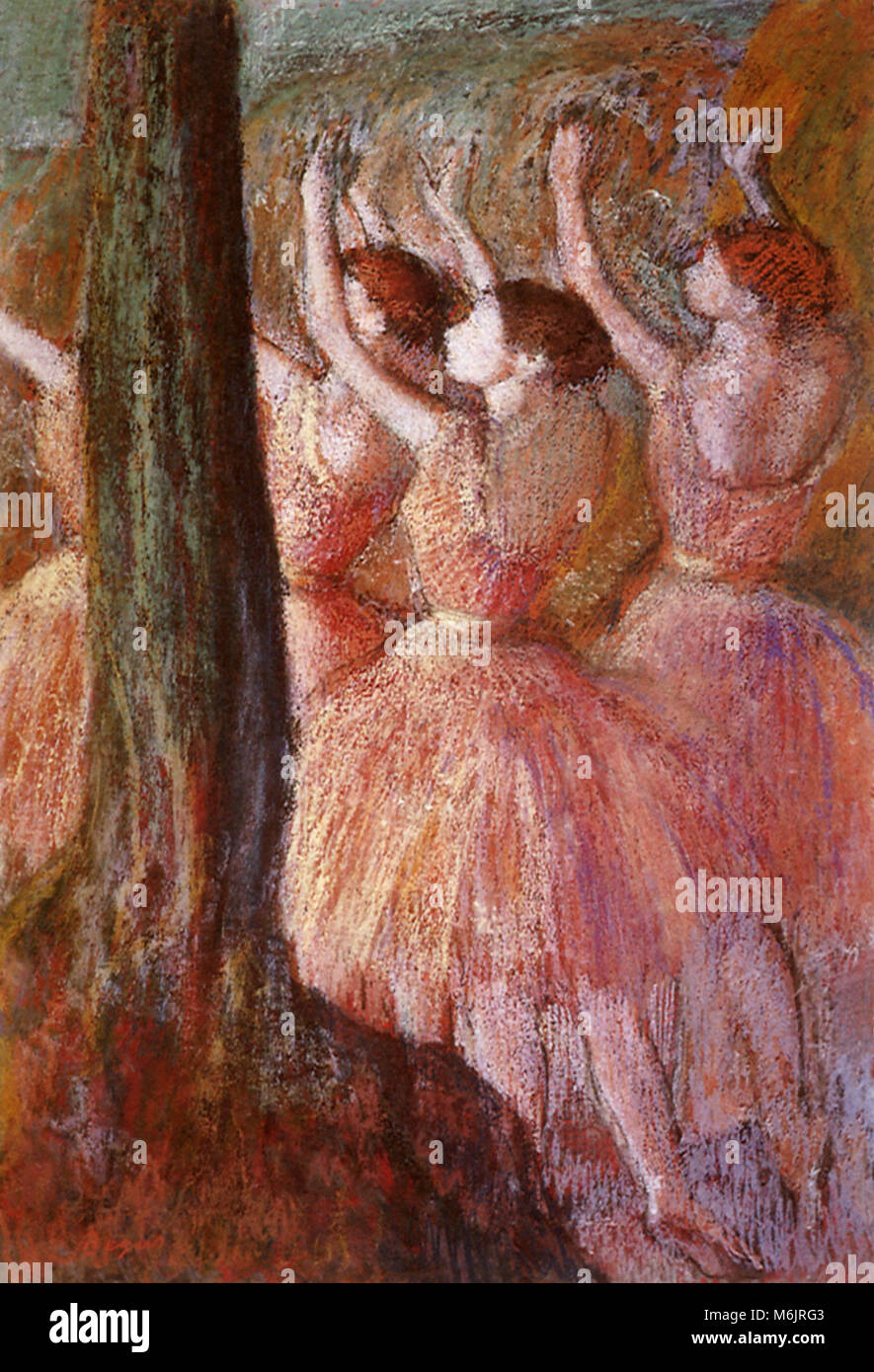 Rosa ballerini, Degas, Edgar, 1896. Foto Stock