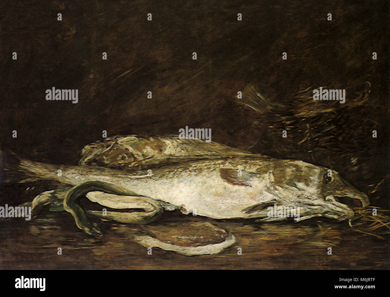 Natura morta con pesce, David Jacques-Louis, 1873. Foto Stock