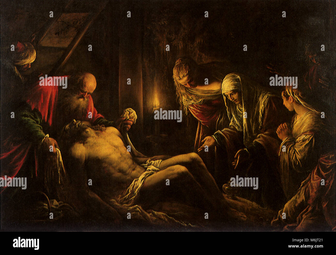 La discesa dalla Croce, Bassano, Jacopo, 1560. Foto Stock