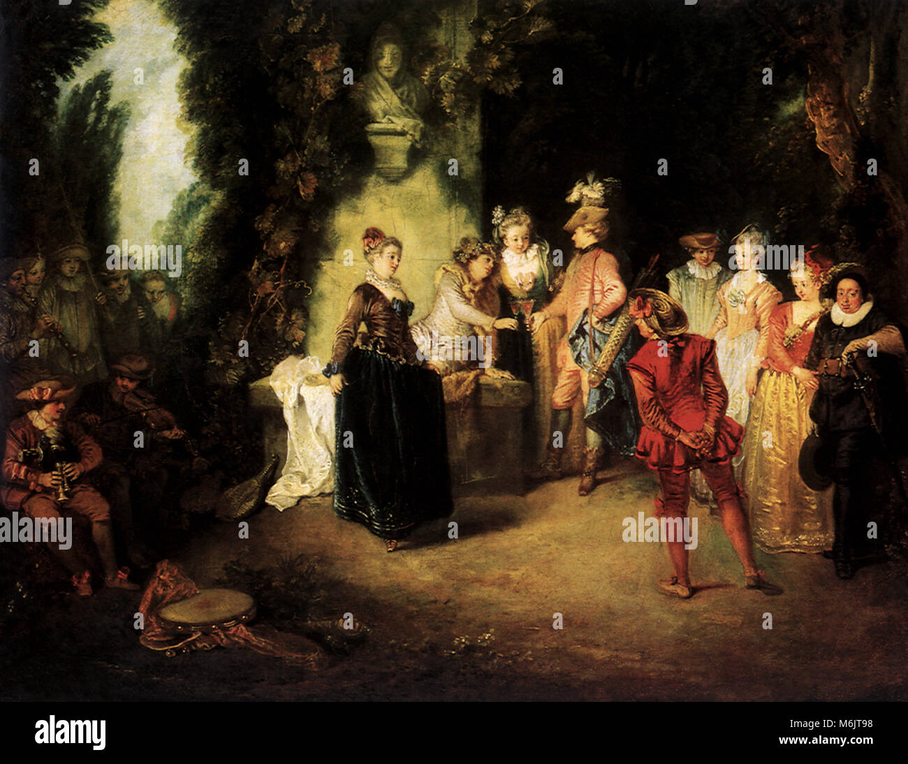 Amore nel teatro francese, Watteau, Jean-Antoine, 1718. Foto Stock