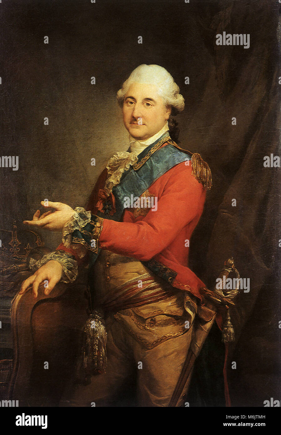 Stanislao Augusto Poniatowski re di Polonia 1768, Bacciarelli, Mercello, 1768. Foto Stock