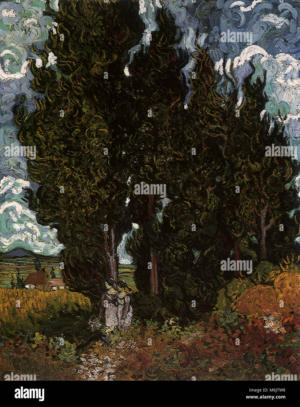 Cipressi, Van Gogh, Vincent Willem, 1889. Foto Stock