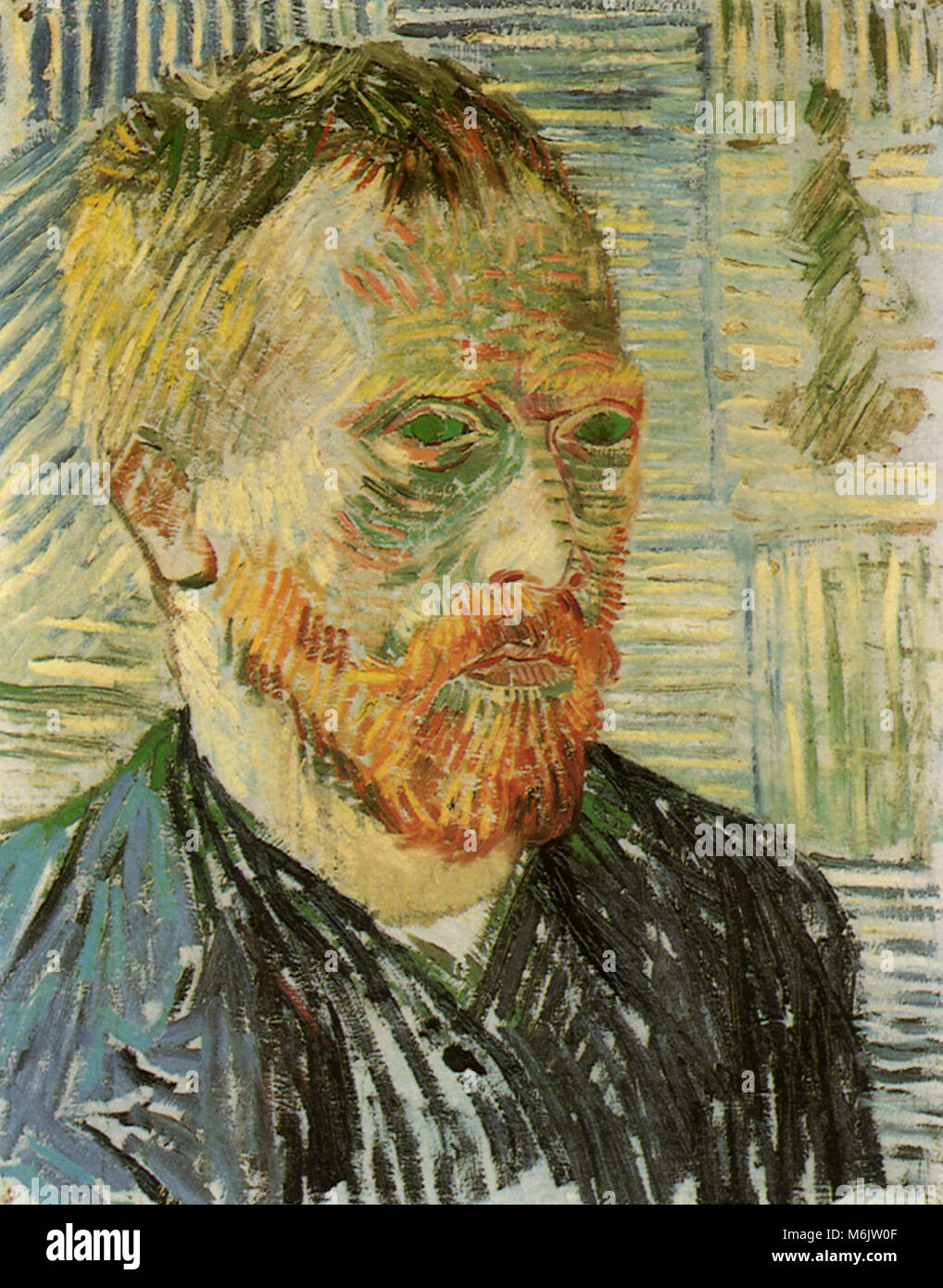 Autoritratto con una stampa giapponese, Van Gogh, Vincent Willem, 1887 Foto  stock - Alamy