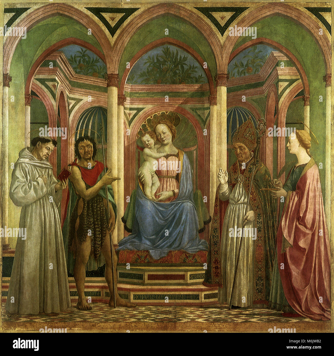 Saint Lucia pala, Veneziano, Domenico, 1445. Foto Stock