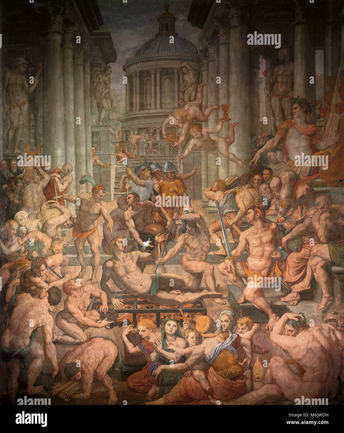 Il Martirio di San Lorenzo, Bronzino, Agnolo, 1569. Foto Stock