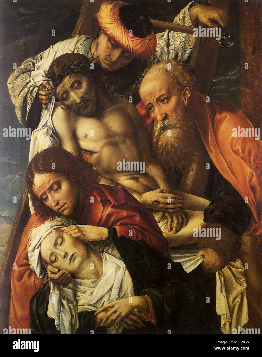 La Deposizione dalla Croce, Coter, Colyn de, 1500. Foto Stock