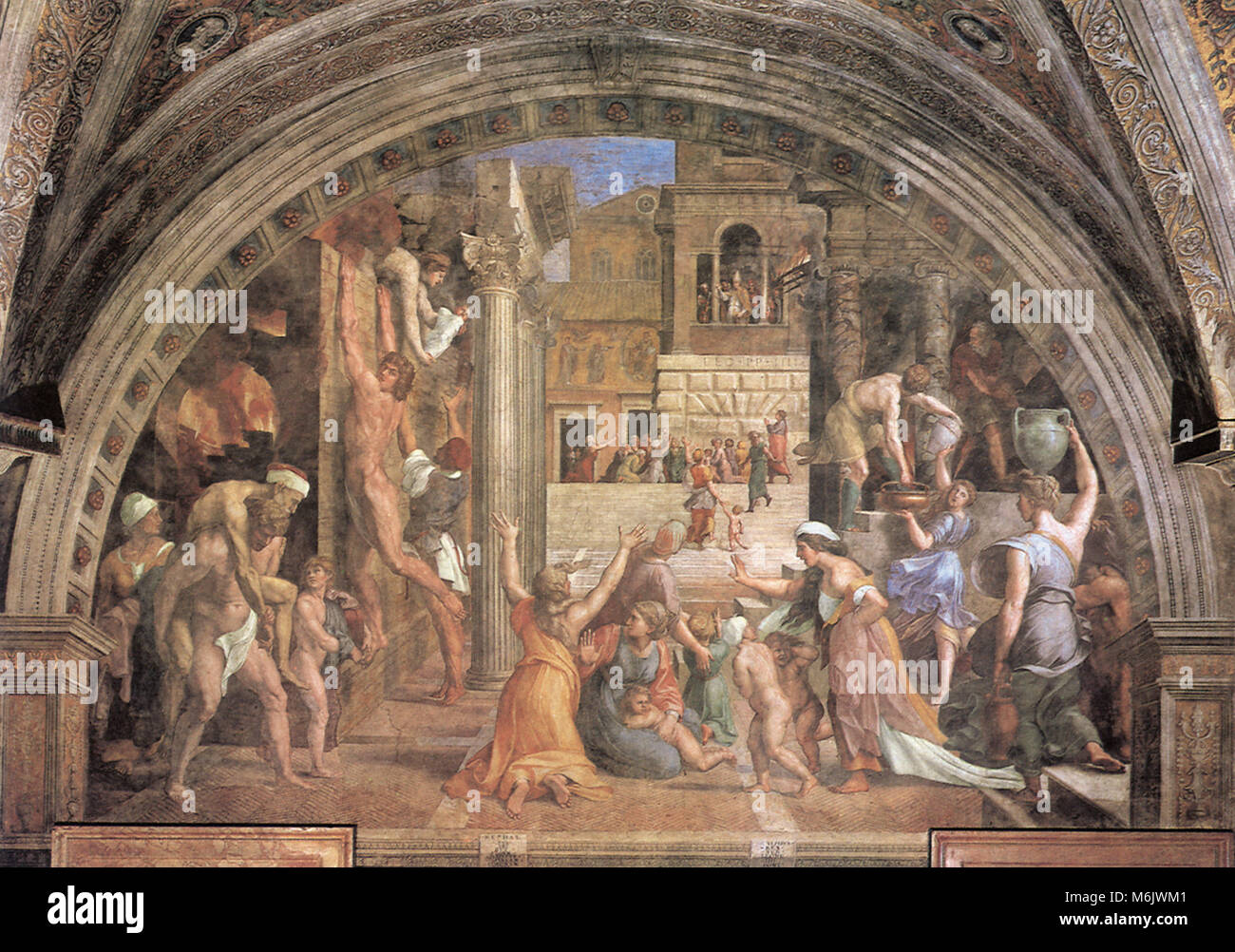 Incendio di Borgo 1514, Raffaello, Raffaello S., 1514. Foto Stock