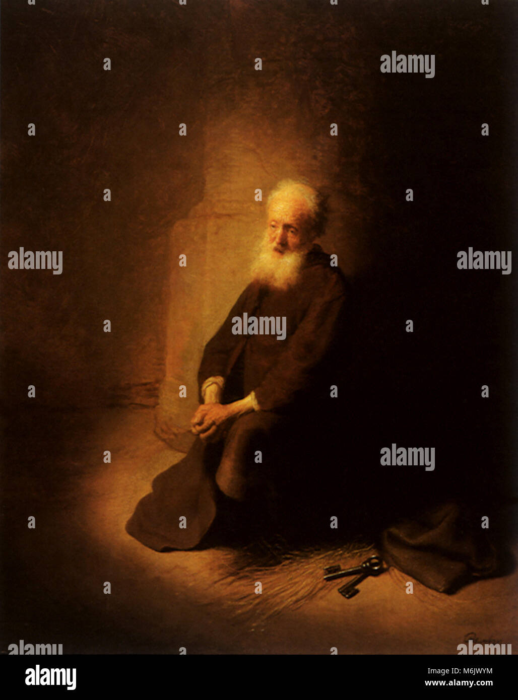 San Pietro pentirsi, dopo Rembrandt, 1631. Foto Stock