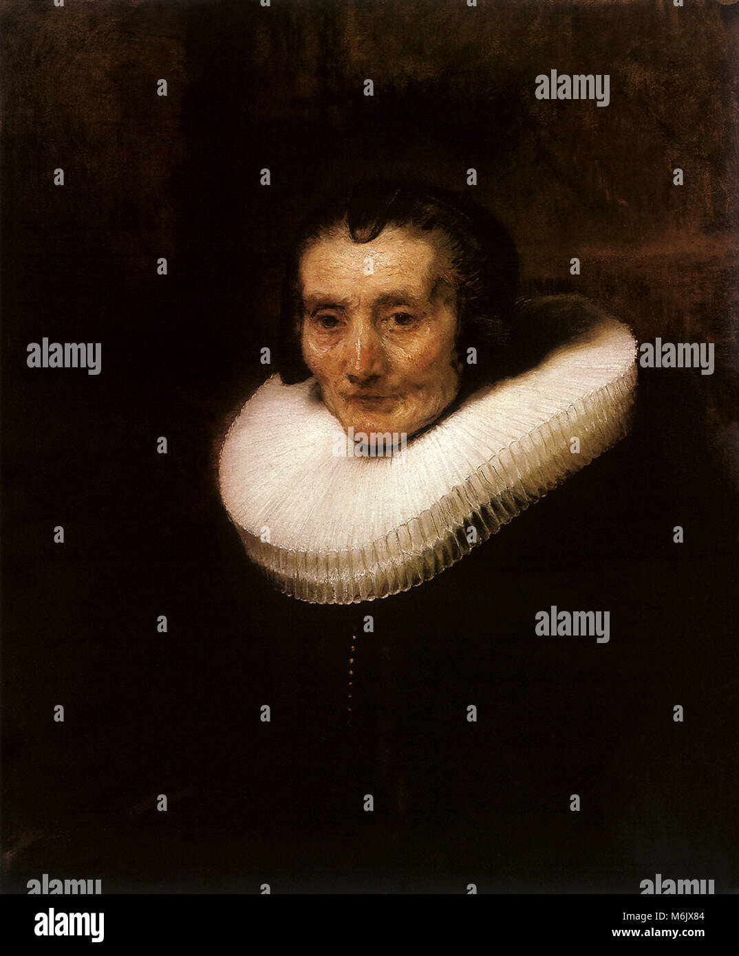 Margaretha de Geer, Rembrandt Harmensz van Rijn, 1661. Foto Stock