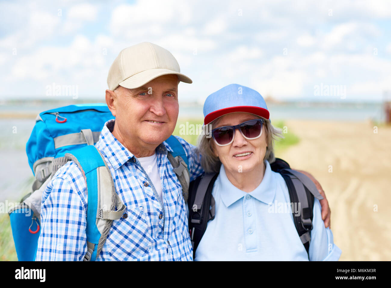 Attivo coppia Senior in posa Foto Stock