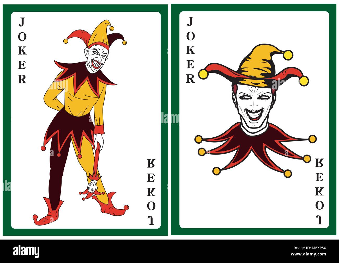 Joker nel costume colorato carta da gioco Immagine e Vettoriale - Alamy