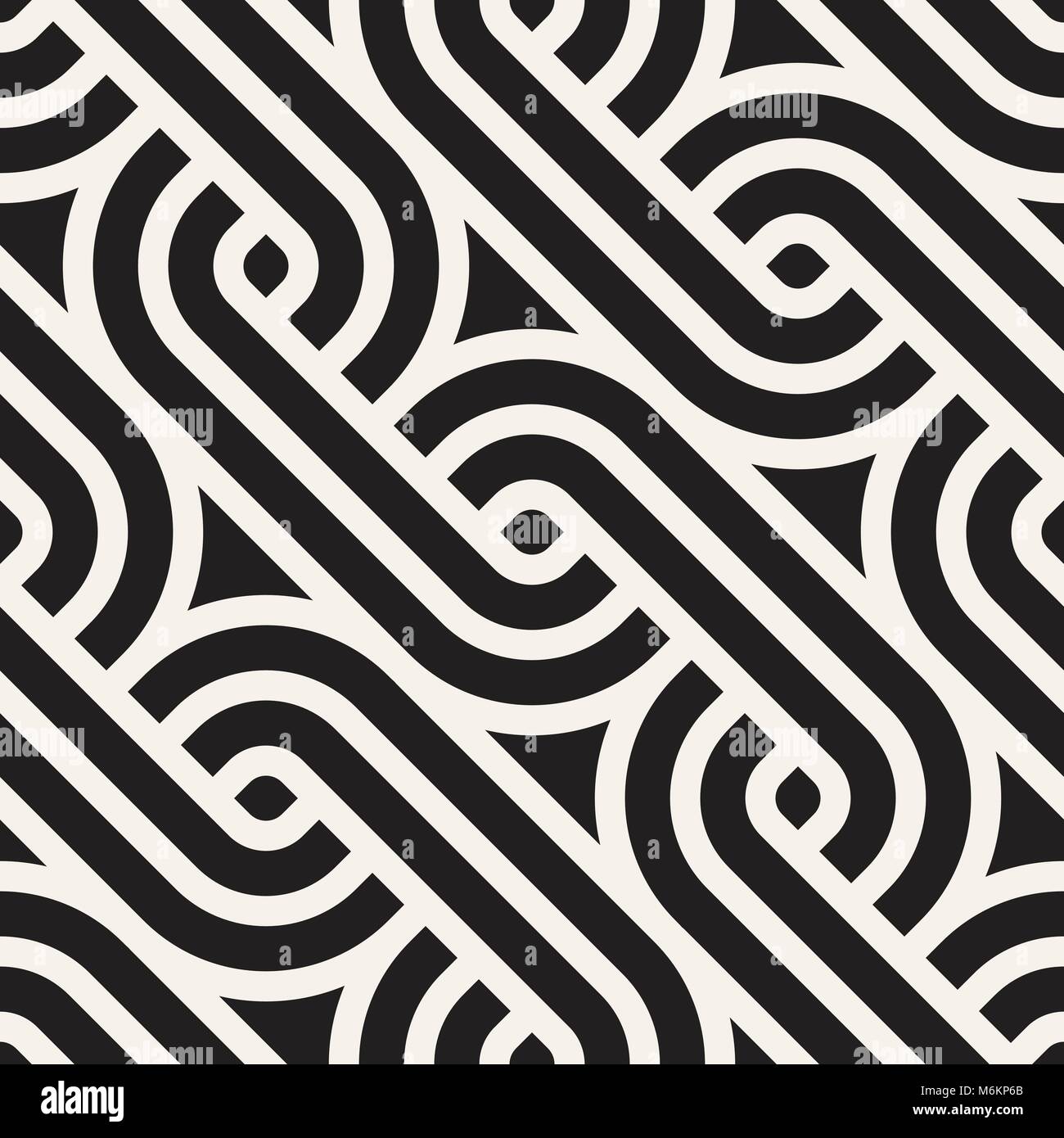 Vector seamless pattern del reticolo. Moderno ed elegante con texture trellis monocromatica. Ripetere griglia geometrica. Design semplice sfondo. Illustrazione Vettoriale