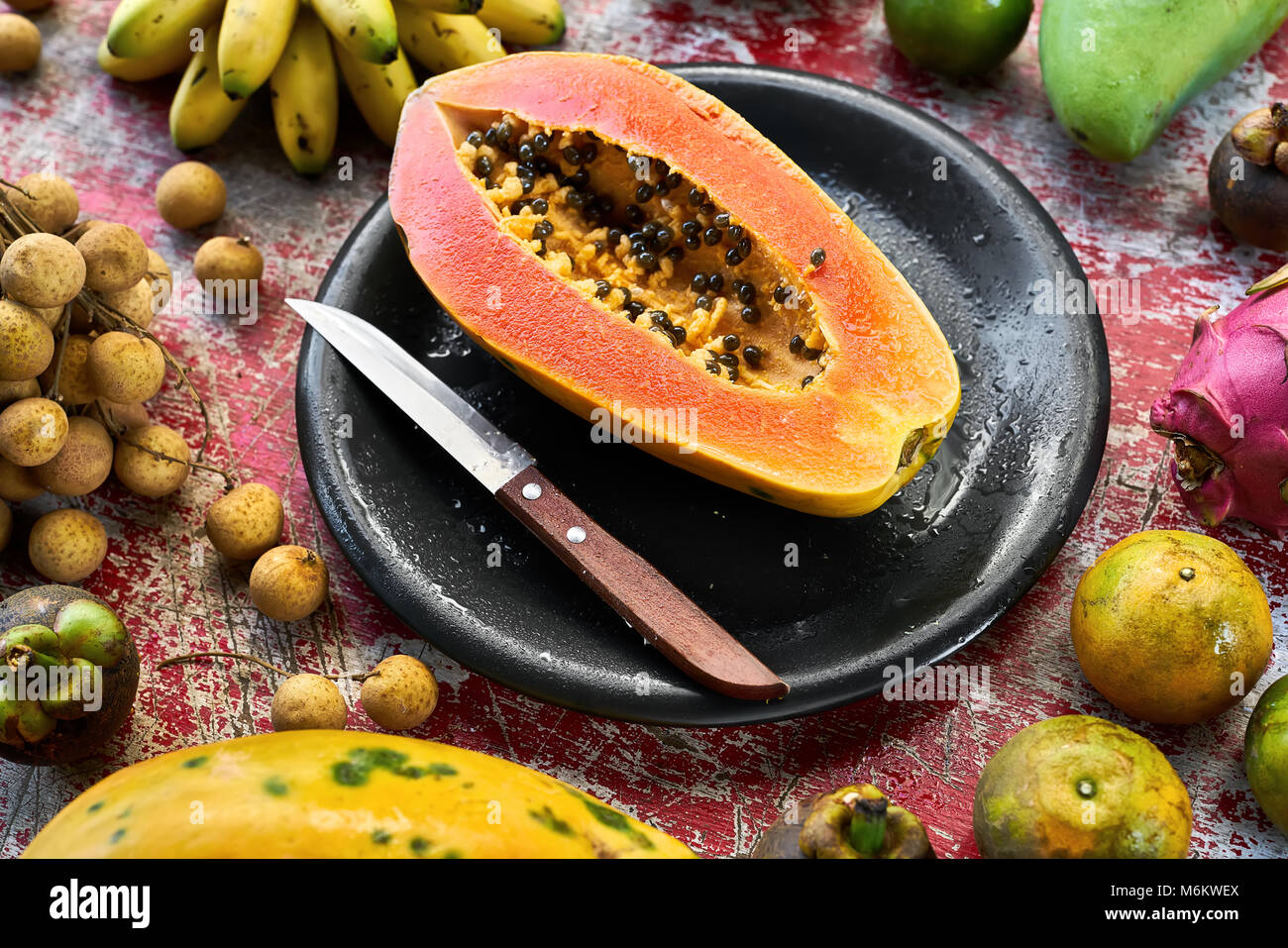 Colorata frutta esotica Foto Stock