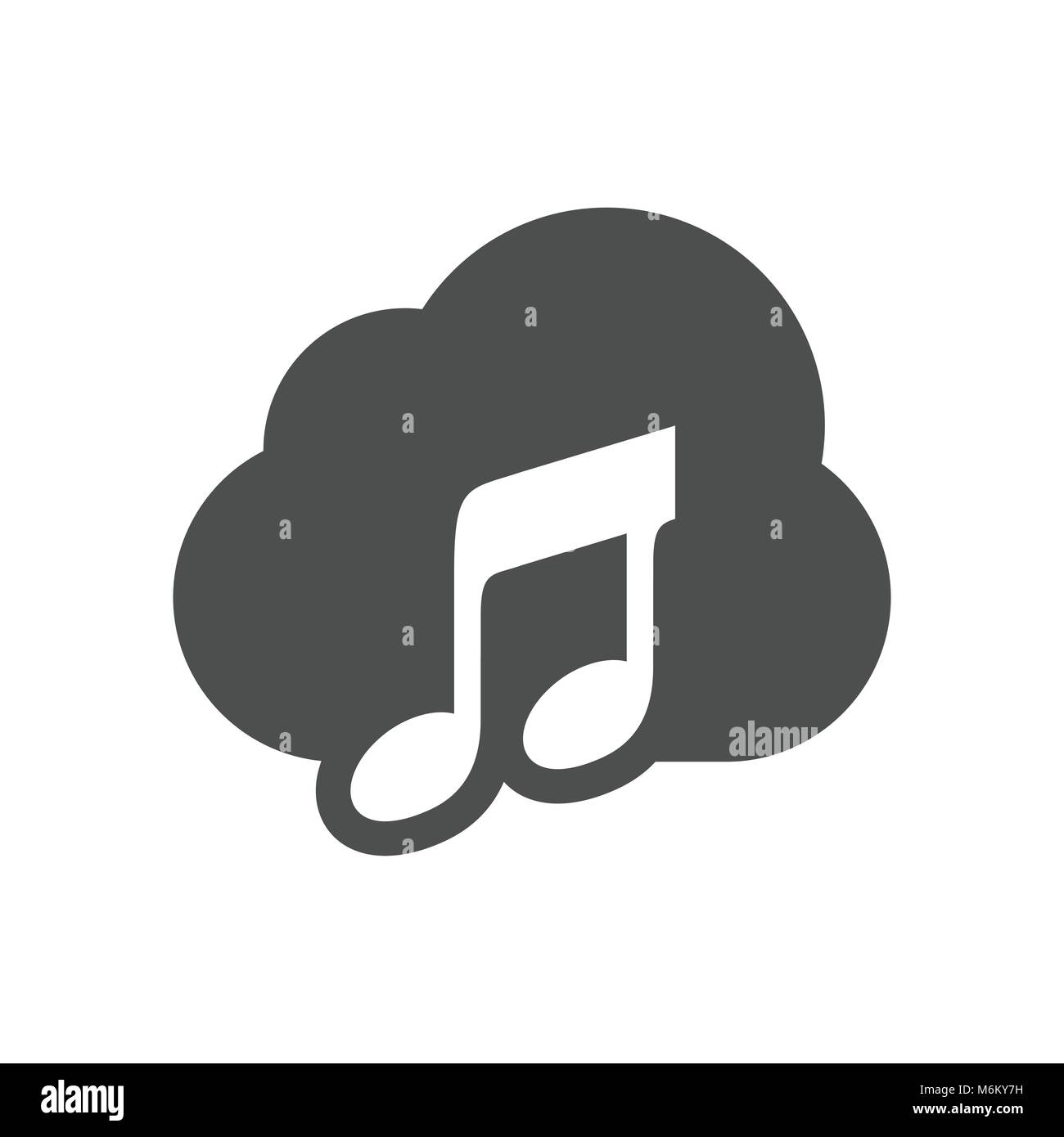 Cloud Audio Semplice icona simbolo Vector Graphic Logo Design Illustrazione Vettoriale